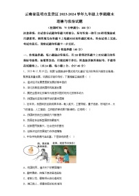 云南省昆明市呈贡区2023-2024学年九年级上学期期末 道德与法治试题（含解析）