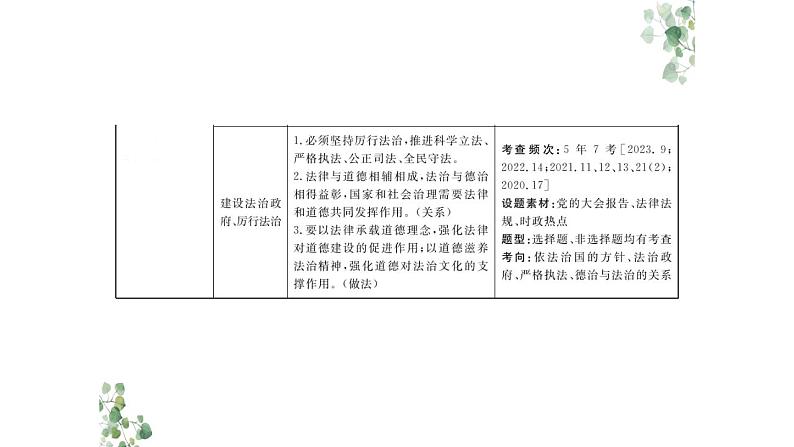 2024年广东中考道德与法治一轮总复习课件 专题三  依法治国  治国理政第3页