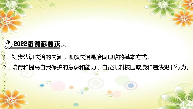 2024年中考道德与法治一轮复习课件（甘肃专用）七年级下册第四单元　走进法治天地02