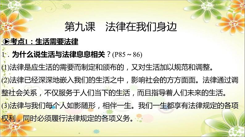 2024年中考道德与法治一轮复习课件（甘肃专用）七年级下册第四单元　走进法治天地07