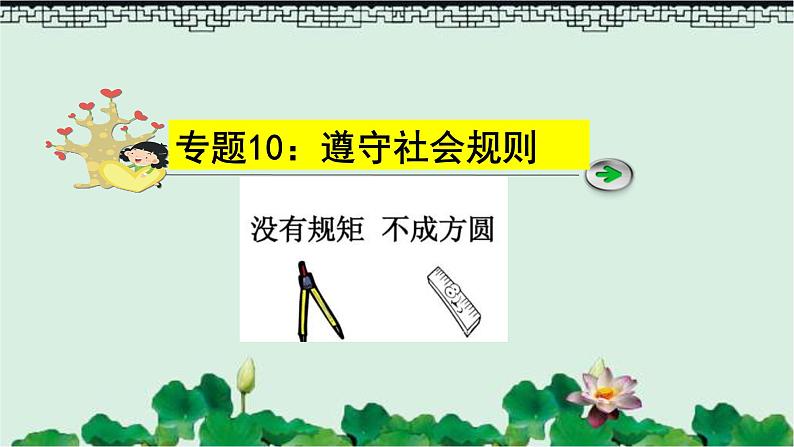 中考道德与法治一轮复习单元复习过关练课件专题10：遵守社会规则（含答案）01