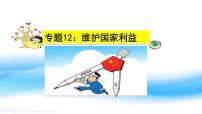 中考道德与法治一轮复习单元复习过关练课件专题12：维护国家利益（含答案）