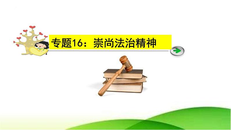 中考道德与法治一轮复习单元复习过关练课件专题16：崇尚法治精神（含答案）01