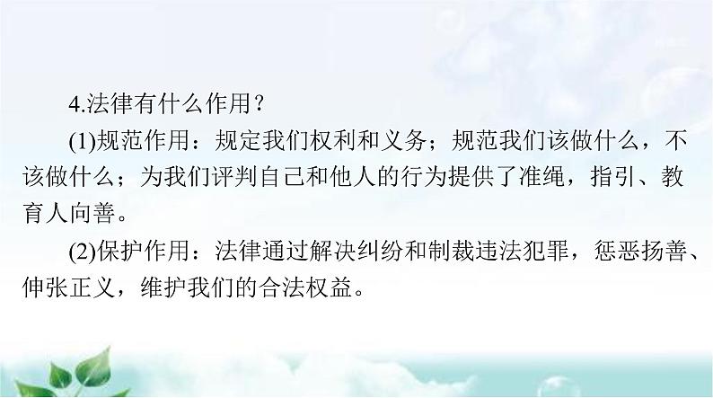 中考道德与法治总复习专题六知法守法特殊保护课件第6页