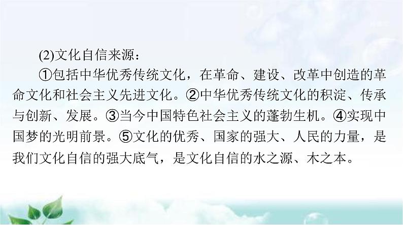 中考道德与法治总复习专题一0弘扬中华文化培育民族精神课件第8页