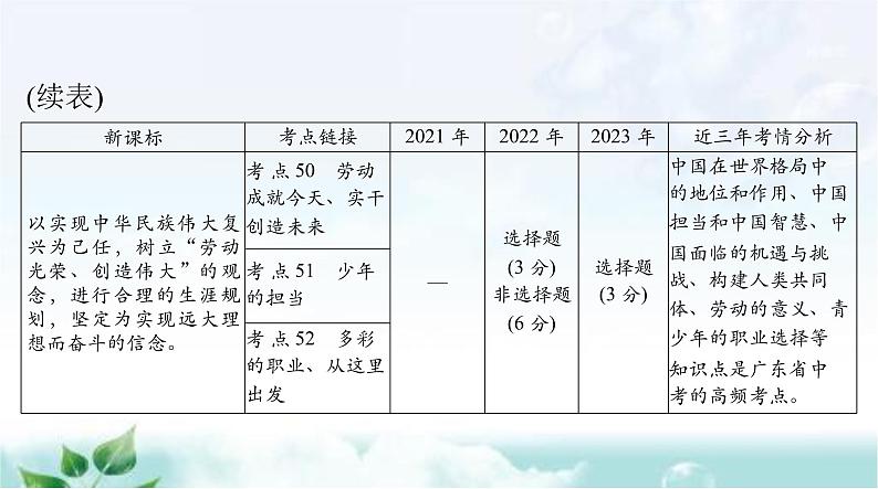 中考道德与法治总复习专题一0四胸怀天下走向未来课件第3页