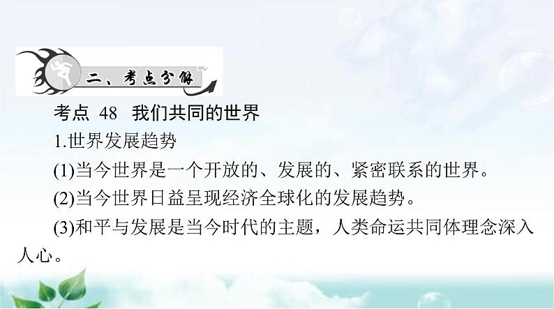 中考道德与法治总复习专题一0四胸怀天下走向未来课件第4页