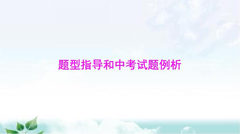 中考道德与法治总复习题型指导和中考试题例析课件第1页