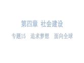 中考道德与法治复习第四章社会建设专题一5追求梦想面向全球课件