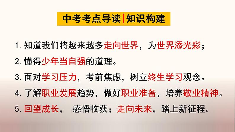 中考道德与法治一轮夯实基础精品课件专题24 走向未来的少年（含答案）第3页