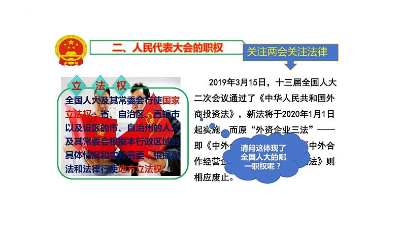 6.1 国家权力机关 课件-2023-2024学年统编版道德与法治八年级下册08