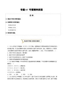 专题05 守望精神家园（查补知识·通关练）2024年中考道德与法治复习冲刺过关（全国通用）