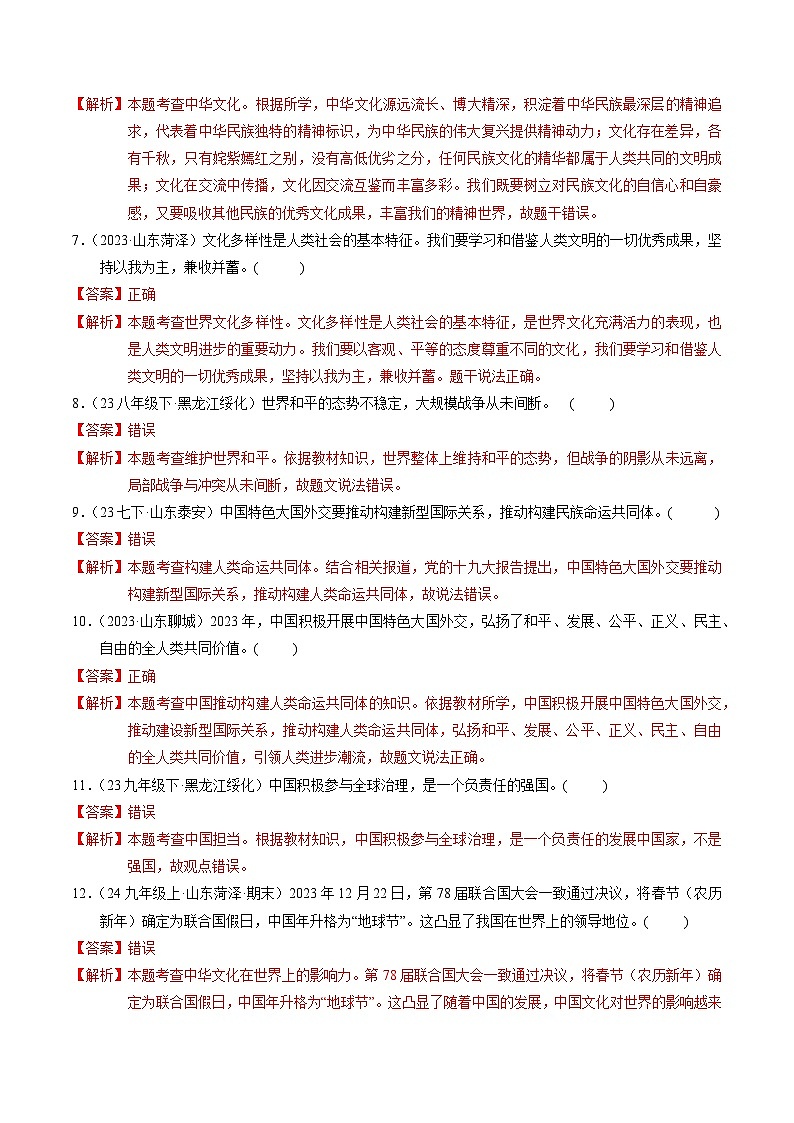 专练06 九年级下册消灭易错专练50题【解析版】第2页
