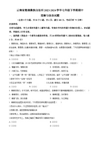 云南省楚雄彝族自治州2023-2024学年七年级下学期期中道德与法治试题（原卷版+解析版）