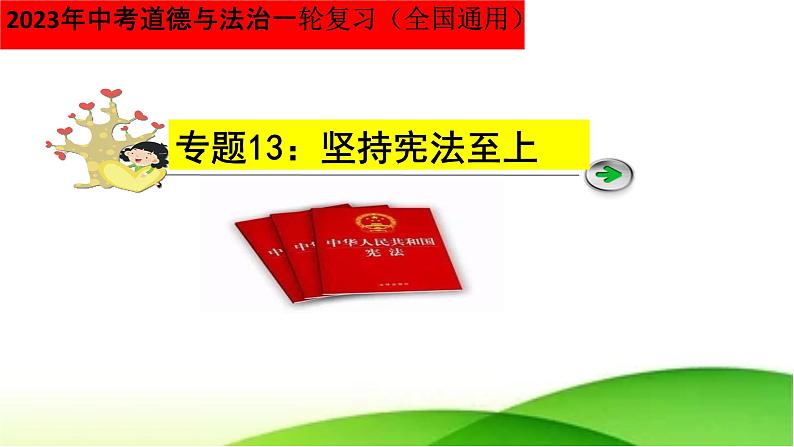 2023年中考道法一轮大单元复习精讲  专题13：坚持宪法至上（复习课件） （全国通用）第3页