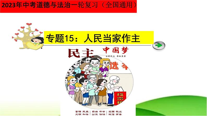 最新中考道法一轮大单元复习精讲  专题15：人民当家作主（复习课件+背诵清单+跟踪训练） （全国通用）03