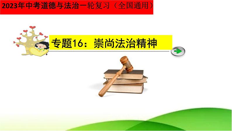 最新中考道法一轮大单元复习精讲  专题16：崇尚法治精神（复习课件+背诵清单+跟踪训练） （全国通用）03