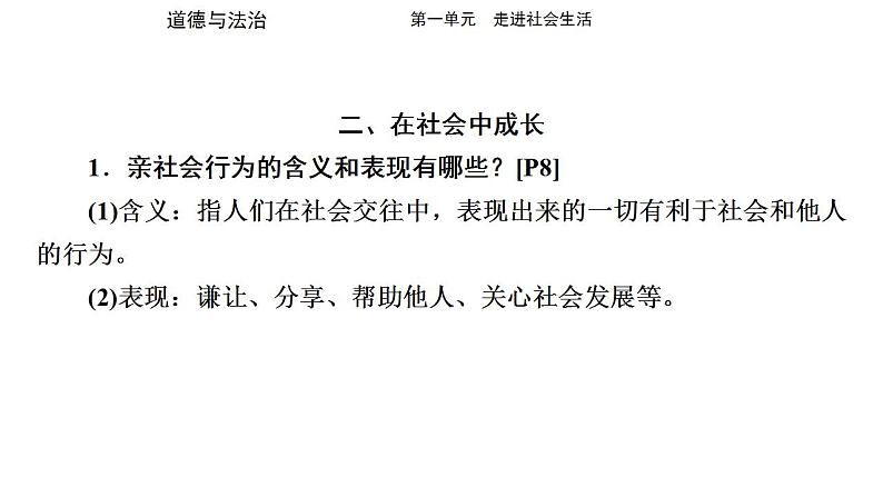 八年级上册第一单元 走进社会生活 复习课件 -2024年中考道德与法治一轮复习05