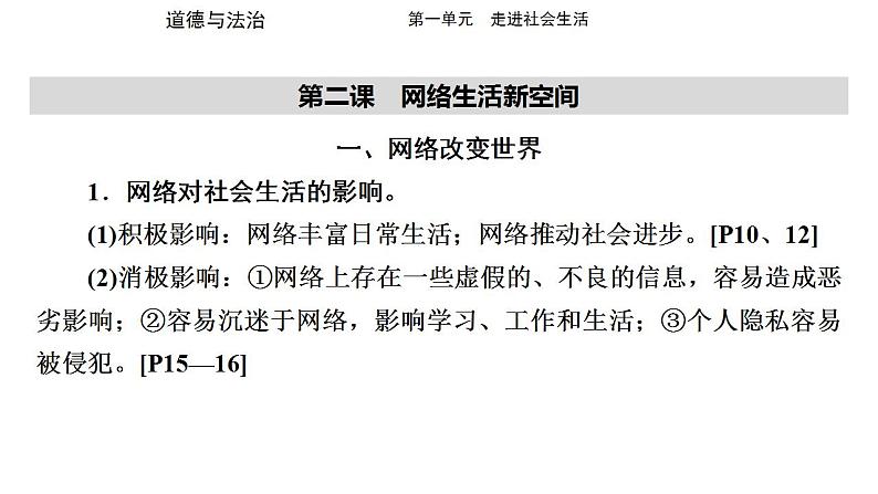 八年级上册第一单元 走进社会生活 复习课件 -2024年中考道德与法治一轮复习08