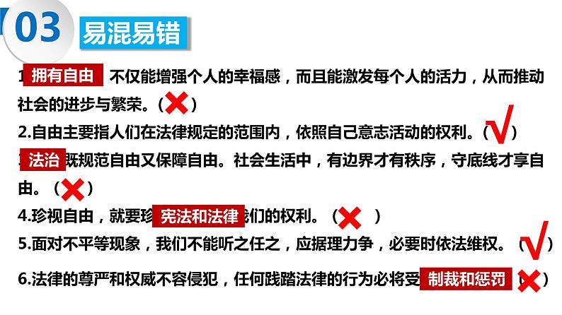 八年级下册第四单元 崇尚法治精神 复习课件 -2024年中考道德与法治一轮复习07