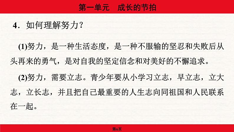 2024年中考道德与法治一轮复习课件：  成长的节拍06