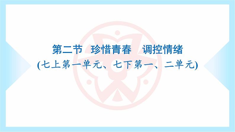 2024年中考道德与法治一轮复习课件：珍惜青春 调控情绪  课件第1页