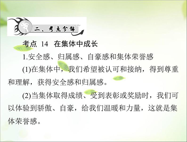 2024年中考道德与法治总复习课件 融入集体生活 勇担社会责任 课件第3页