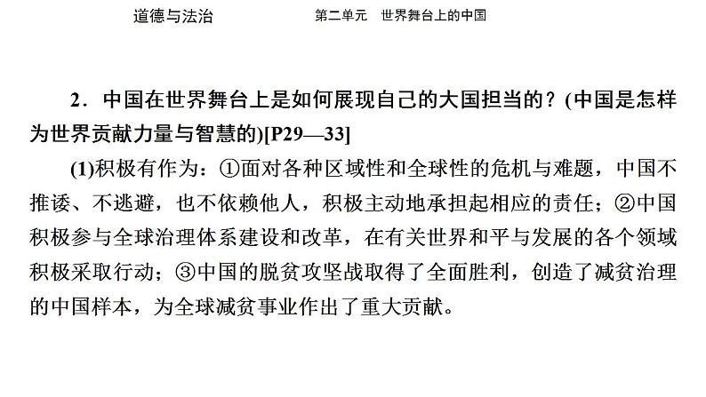 九年级下册第二单元 世界舞台上的中国 复习课件 -2024学年中考道德与法治一轮复习第3页