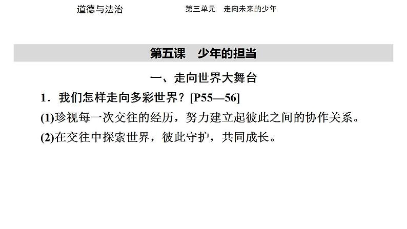 九年级下册第三单元 走向未来的少年 复习课件---2024年中考道德与法治一轮复习第2页