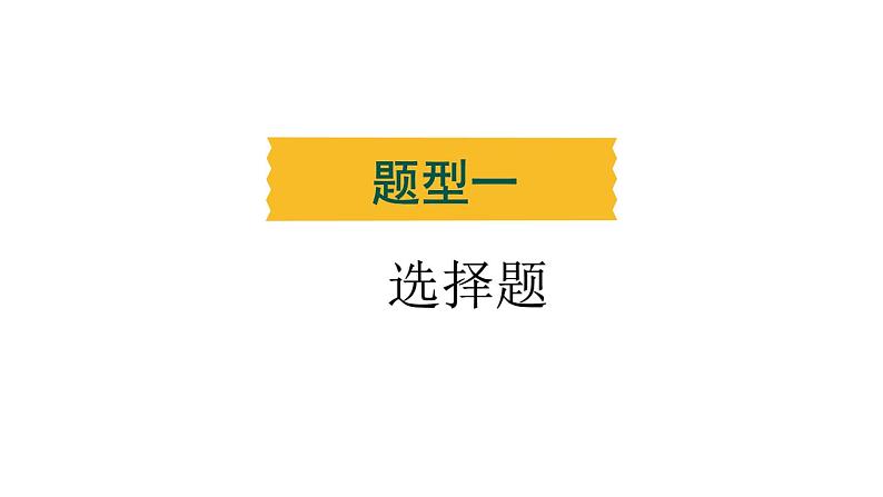 题型一 选择题.--2024年中考道德与法治题型突破专题习题课件第1页