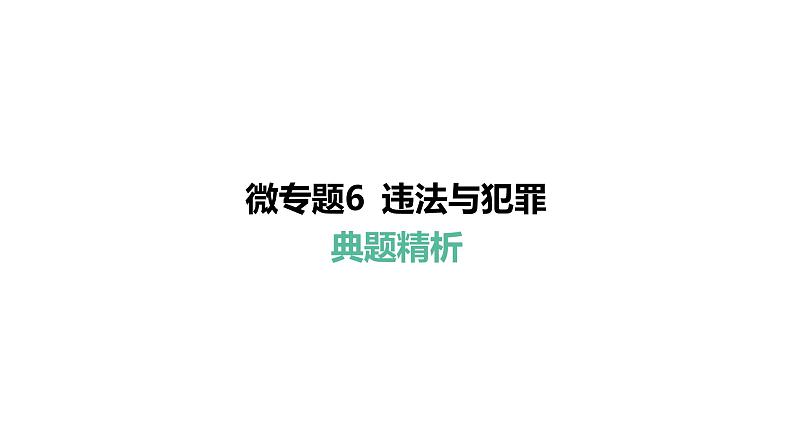 微专题6 违法与犯罪---2024年中考道德与法治微专题复习课件第8页