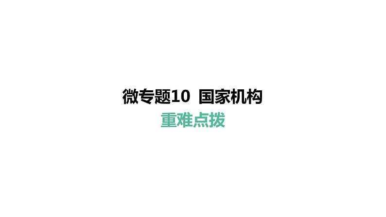 微专题10 国家机构---2024年中考道德与法治微专题复习课件第1页