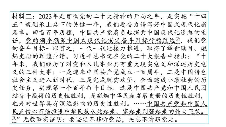 河南省2024年中考道德与法治二轮热点专题复习课件：专题一　政治篇——党的领导第3页