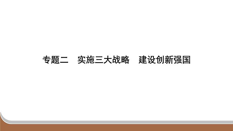 江苏省2024年中考道德与法治二轮热点专题复习课件专题二 实施三大战略 建设创新强国第1页