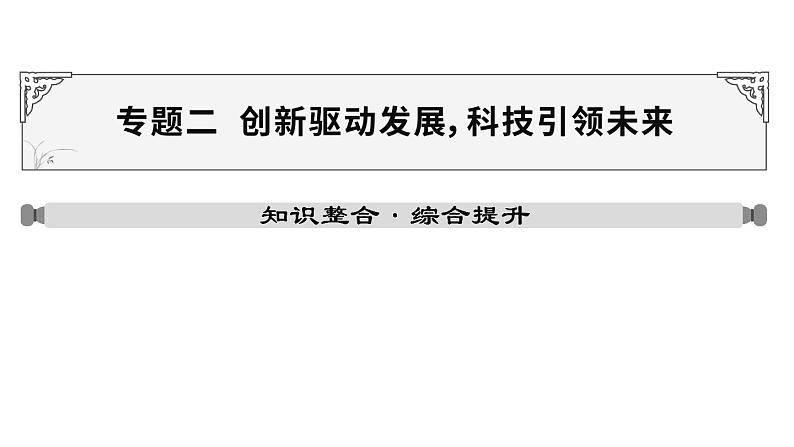 山东省2024年中考道德与法治二轮热点专题复习课件专题二 创新驱动发展，科技引领未来第1页