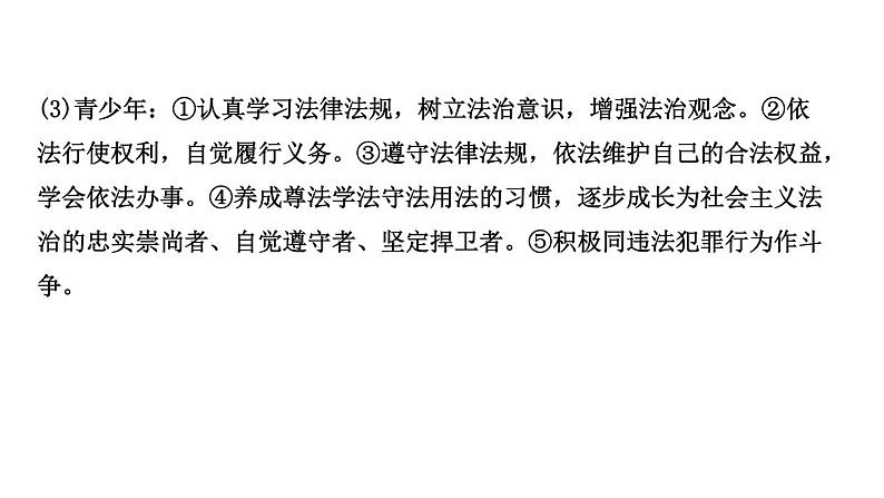 山东省2024年中考道德与法治二轮热点专题复习课件专题四 彰显法律权威，建设法治中国第6页