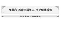 山东省2024年中考道德与法治二轮热点专题复习课件专题六 关爱未成年人，呵护健康成长