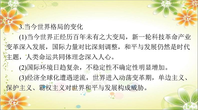 2024年中考道德与法治二轮复习课件 专题一0四 胸怀天下 走向未来第8页