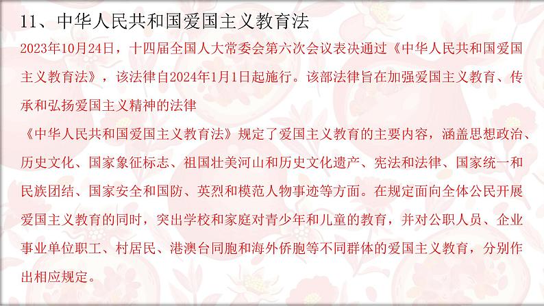 2024年中考道德与法治二轮复习课件：重要时政内容07