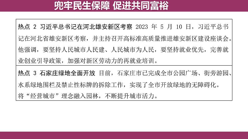 2024年河北中考道德与法治热点二轮复习课件 兜牢民生保障 促进共同富裕08