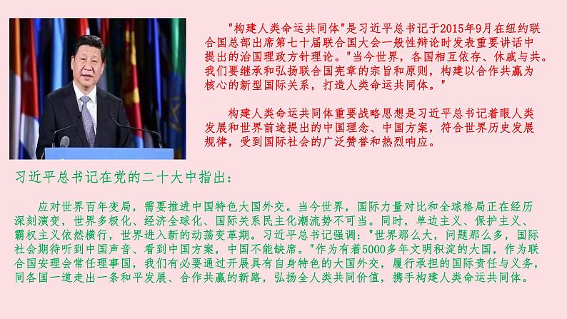 专题四 大国外交和构建人类命运共同体-备战2023年中考道德与法治二轮专题复习优秀课件05