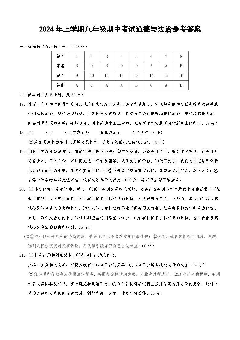 湖南省常德市澧县2023-2024学年八年级下学期4月期中道德与法治试题01