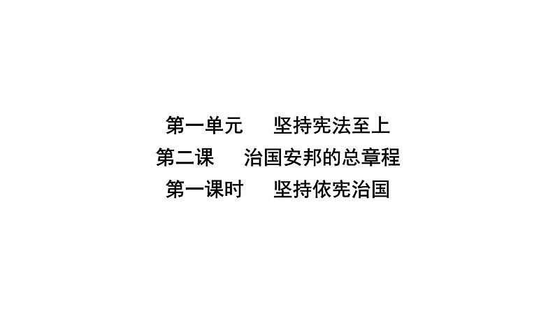 人教版八年级道德与法治下册第一单元坚持宪法至上第二课加强宪法监督第一课时坚持依宪治国课件第2页