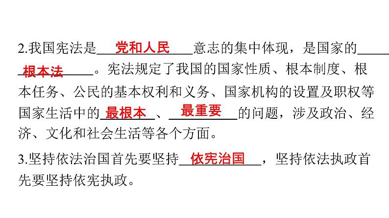 人教版八年级道德与法治下册第一单元坚持宪法至上第二课加强宪法监督第一课时坚持依宪治国课件第6页