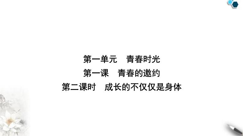 人教版七年级道德与法治下册第一单元第一课第二课时成长的不仅仅是身体课件第1页