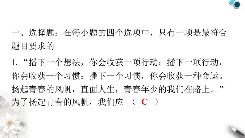 人教版七年级道德与法治下册第一单元第三课第一课时青春飞扬课件第2页