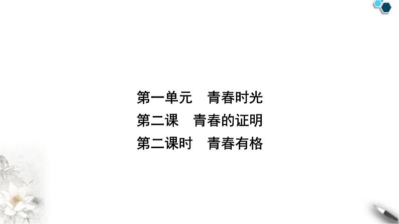 人教版七年级道德与法治下册第一单元第三课第二课时青春有格课件01