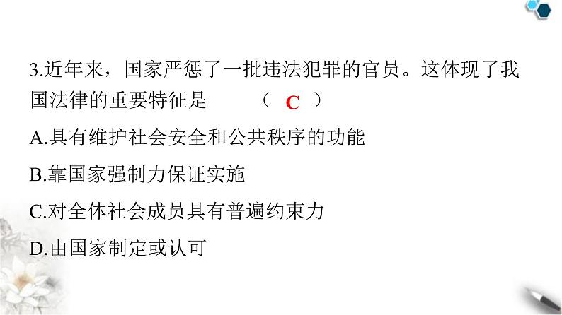 人教版七年级道德与法治下册第四单元第九课第二课时法律保障生活课件第4页