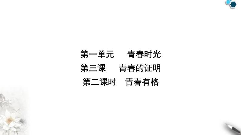 人教版七年级道德与法治下册第一单元第三课第二课时青春有格课时教学课件第2页