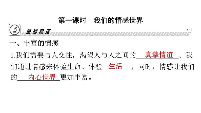 人教版七年级道德与法治下册第二单元第五课第一课时我们的情感世界课时教学课件第5页